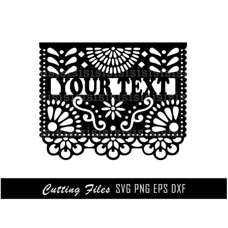 Download Papel Picado Digital SVG File Custom Text Instant Download ...