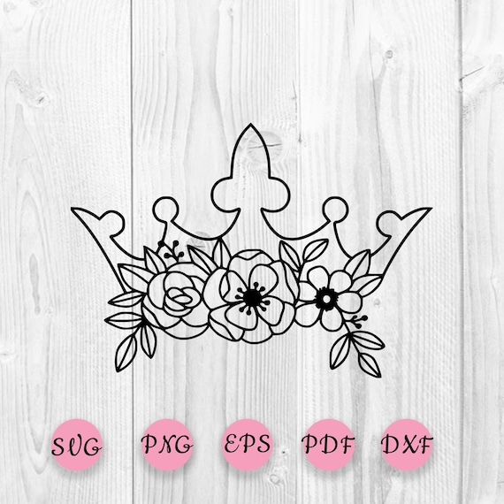 Free Free 254 Flower Crown Svg Black And White SVG PNG EPS DXF File