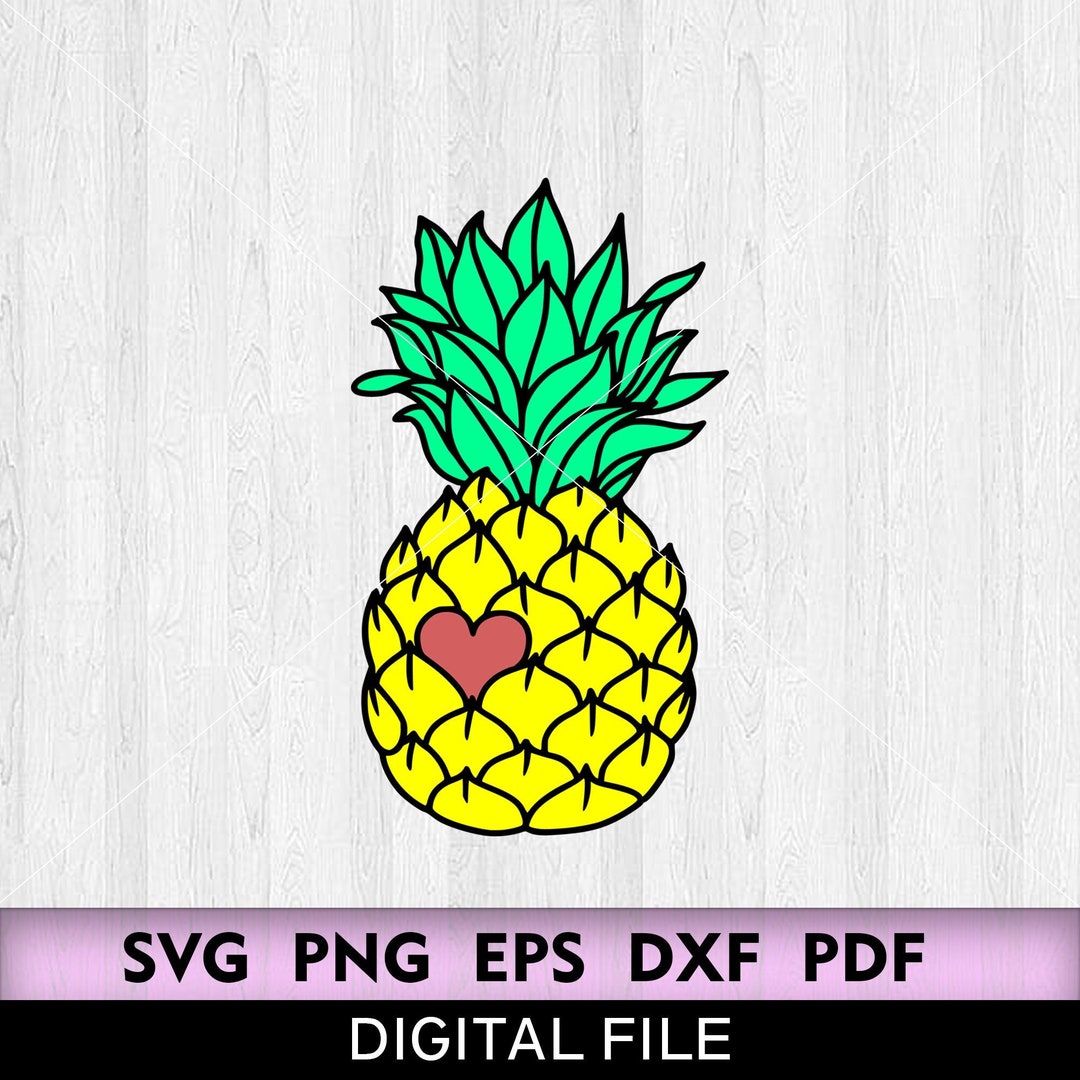 Pineapple SVG File Pineapple Border SVG File Summer Svg Etsy
