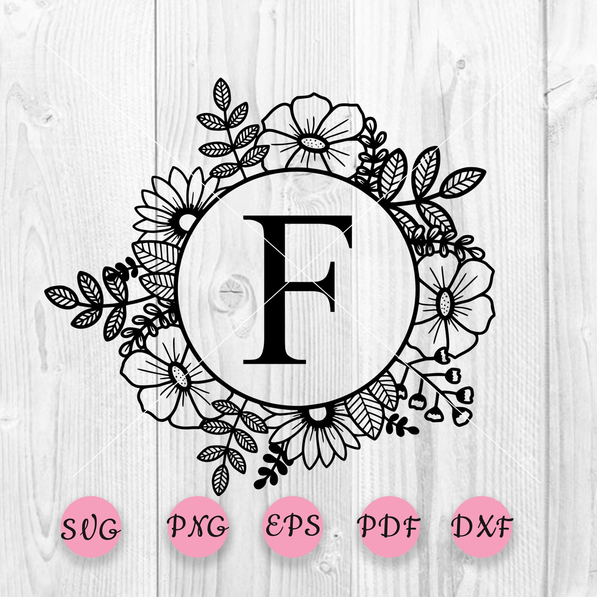 Floral Frame SVG, Flower Monogram frame, Floral Oval Frame cut File, Oval  Roses Frame, Floral Border, Wedding Sign, Roses svg