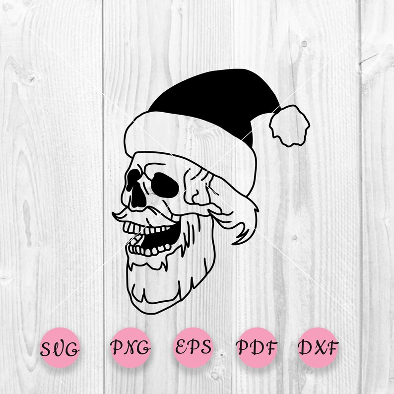 Download Santa Claus Skull Svg Satna Claus Svg Skull Svg Creepy Etsy