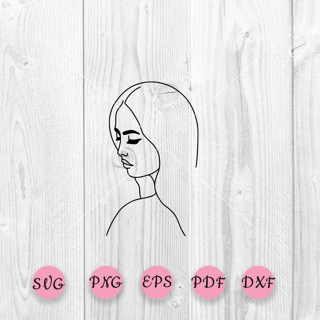 Woman Face Svg Line Art Faces Svg Woman Face Svg Woman - Etsy