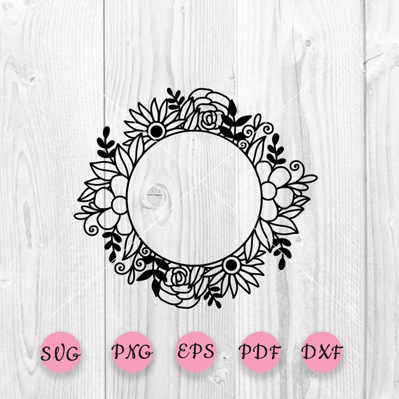 Free Free 271 Flower Monogram Frame Svg SVG PNG EPS DXF File
