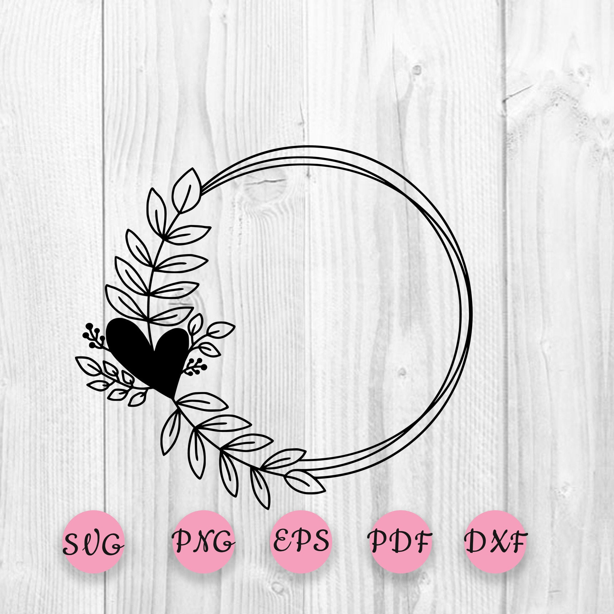 Wreath SVG Leafy Wreath SVG Heart Laurel Svg Cut File - Etsy Singapore