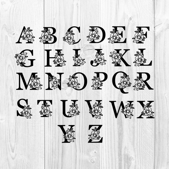 Free Free 89 Floral Alphabet Svg SVG PNG EPS DXF File