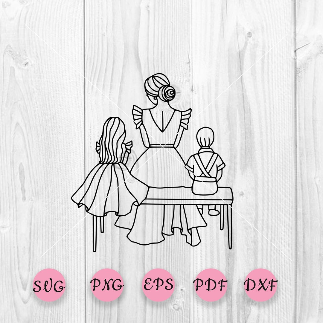 Mother of two kids svg, Boy and girl svg, Brother svg, Family svg ...