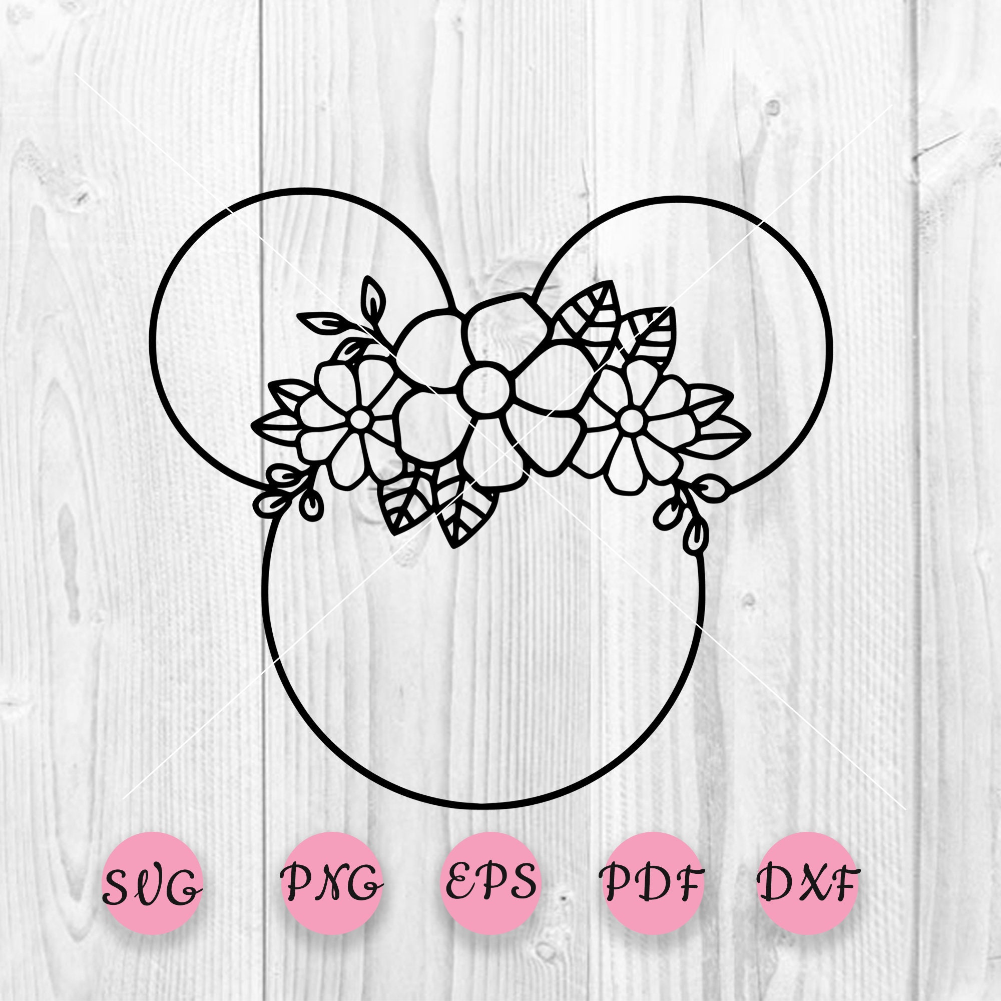 Free Free 307 Floral Minnie Svg SVG PNG EPS DXF File