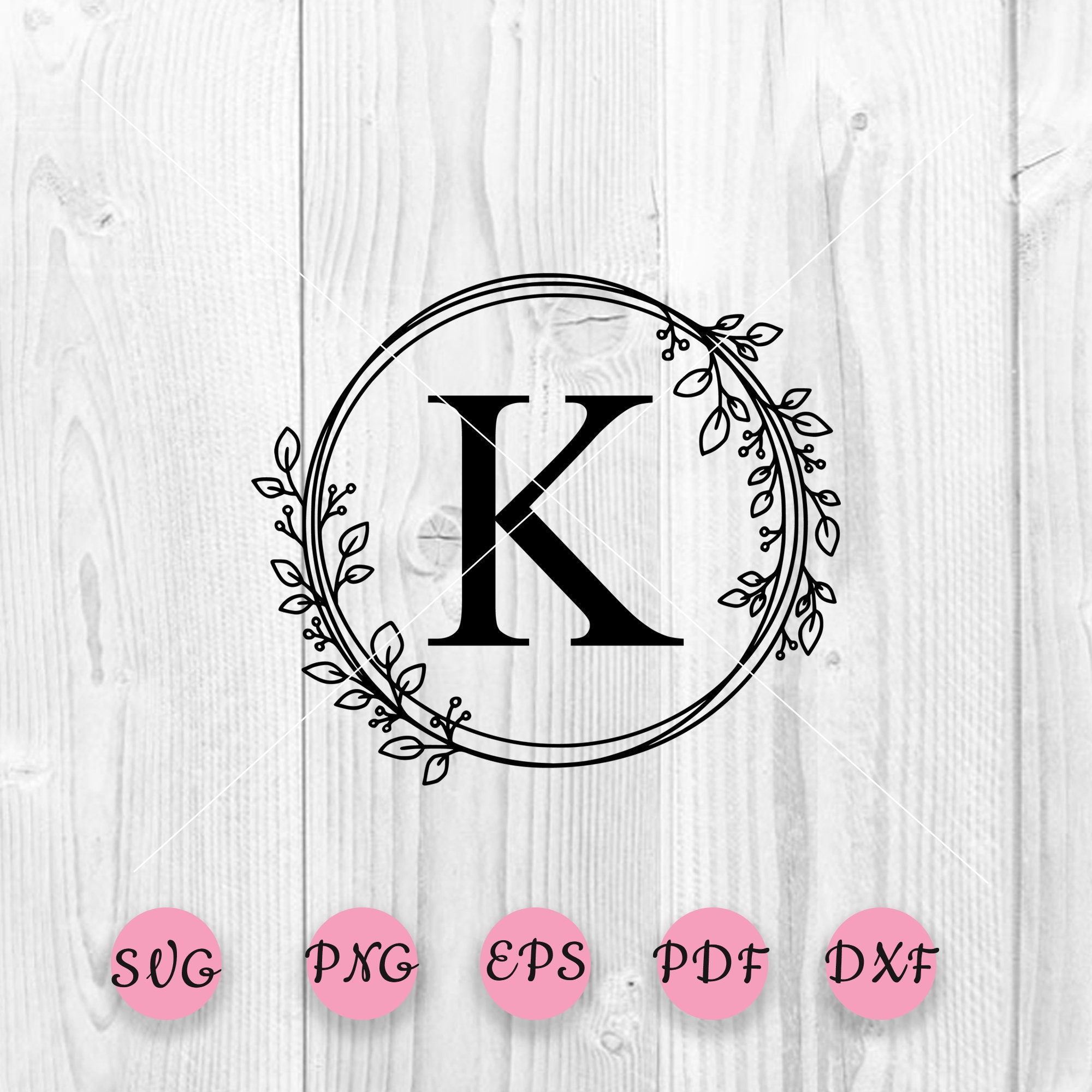 K Monogram Clipart