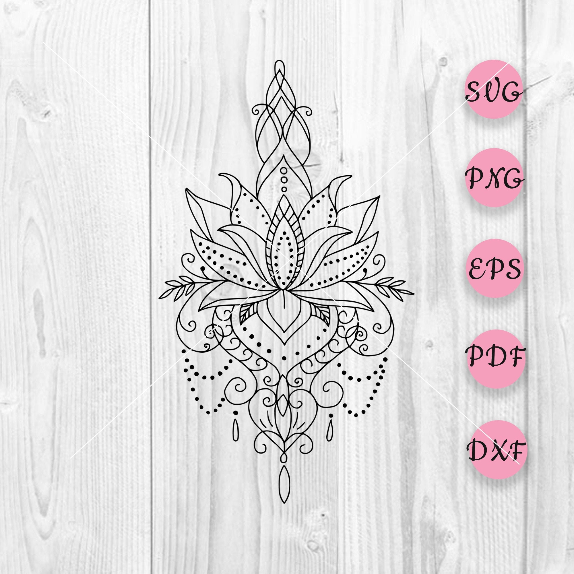 Free Free 254 Lotus Flower Outline Svg SVG PNG EPS DXF File