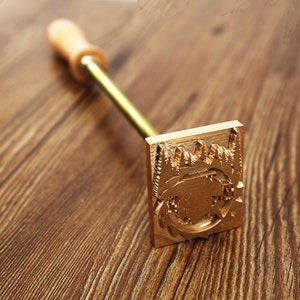 Custom Wood Branding Iron for wood, food, leather with Wooden Handle/ Gift for woodworking man and leather workers
