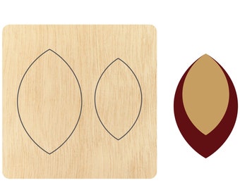 Leaf shape earring die cutter,leather earring die cutting, leather punch, Cutting Mold for leaf