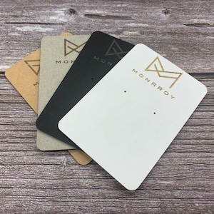 Carte da esposizione orecchini personalizzate, carte espositive di gioielli minimalisti, orecchini astratti per viso ragazza porta carte, carte orecchino