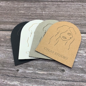 Custom Earring display cards, minimalist jewelry display cards,abstract girl face earrings card holder,earring cards