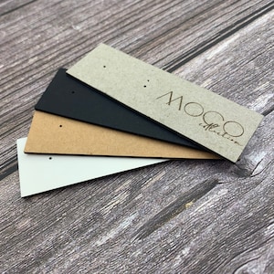 Carte da esposizione orecchini personalizzate, carte espositive di gioielli minimalisti, orecchini astratti per viso ragazza porta carte, carte orecchino