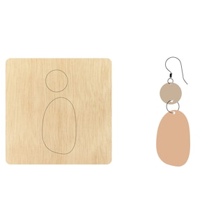 Circle and oval Earring die cutting, strips earring wood die cut Mold accessories for Leather,felt, leather crafts CD194