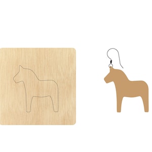 Dala Horse earrings leather cutting die,Custom Size Leather Cutting Die, cut out earring pendent cutter, cutting machine cuts CD193