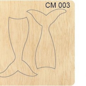 4cm-8cm Mermaid queue Boucle d’oreille mourir coupe, bois mourir coupé Moule accessoires pour cuir, papier, felt, Steel Punch - cuir artisanat CD337