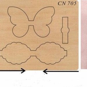 Fiocco per capelli farfalla smerlati da morire taglio, dadi fiocco pinchie per pelle, doppio strato Butterfly Pinch Bow Die, Sizzix Big Shot Compatibile