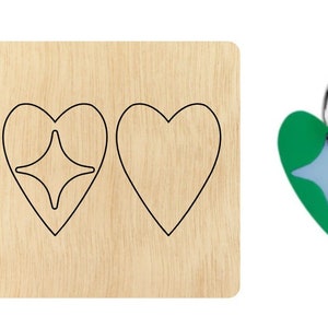 Star heart Earrings die cuts,Custom Size Leather Cutting Die,Steel Rule Metal Die Cutter,Leather Die Cut Mold