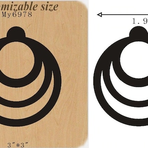 Circle earring cutting die,Custom Size Leather Cutting Die, round earring pendent cutter, cutting machine cuts CD097