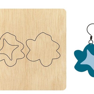 Flower star earring cutting die,Custom Size Leather round Cutting Die, round earring pendent cutter, cutting machine cuts
