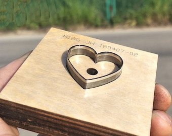 Heart shape Leather Cutter die, 7 shapes of heart Cutting Mold for Leather, Steel Punch - leather craft CD003