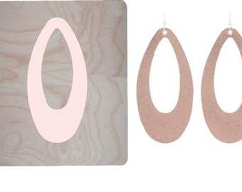 Snijd onze drop Earring sterven snijden, ovale oorbel hout sterven Mold accessoires voor leer, vilt, leer ambachten CD092