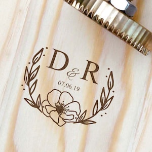 Custom Wood Branding Iron/Peronalized Monogram Wood Branding Iron for wedding/ Initials wood branding iron /Wedding Gift/DIY wedding favors