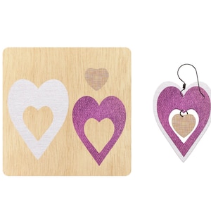 Stacked heart earring cutting die,Custom Size Leather round Cutting Die, round earring pendent cutter, cutting machine cuts CD207