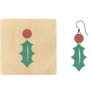 Leaf earring cutting die,Custom Size Leather Cutting Die,Christmas leaf earring pendent cutter, cutting machine cuts