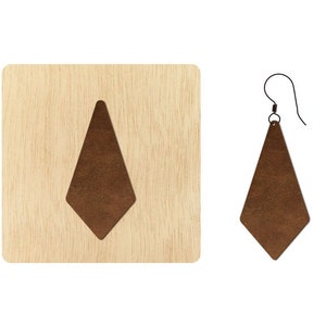 Boucle d’oreille de diamant mourir coupeur, taille personnalisée Cuir découpant le papier de matrice, felt, Steel Punch, artisanat en cuir, coupeur d’artisanat de machine CD231