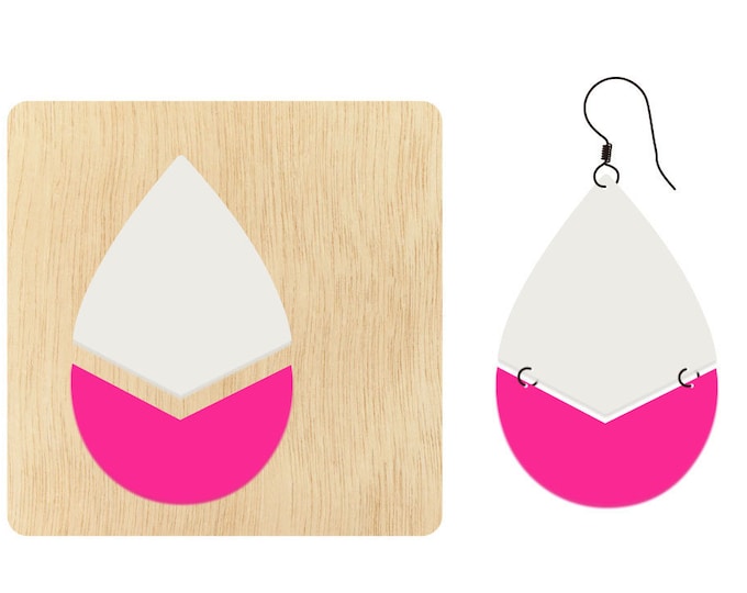 Drop Hoop Earrings Leather Cutting Diecustom Size Leather Etsy