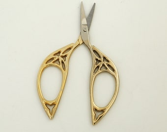 Gold Stickerei Antike Schere, Vintage Handwerk Schere