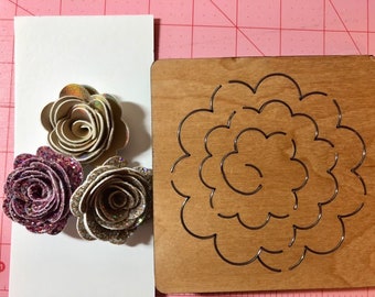 Rolled flower Leather Cutter die, diy rose wood die cut Mold accessories for Leather,paper,felt, Steel Punch - leather crafts  CD010