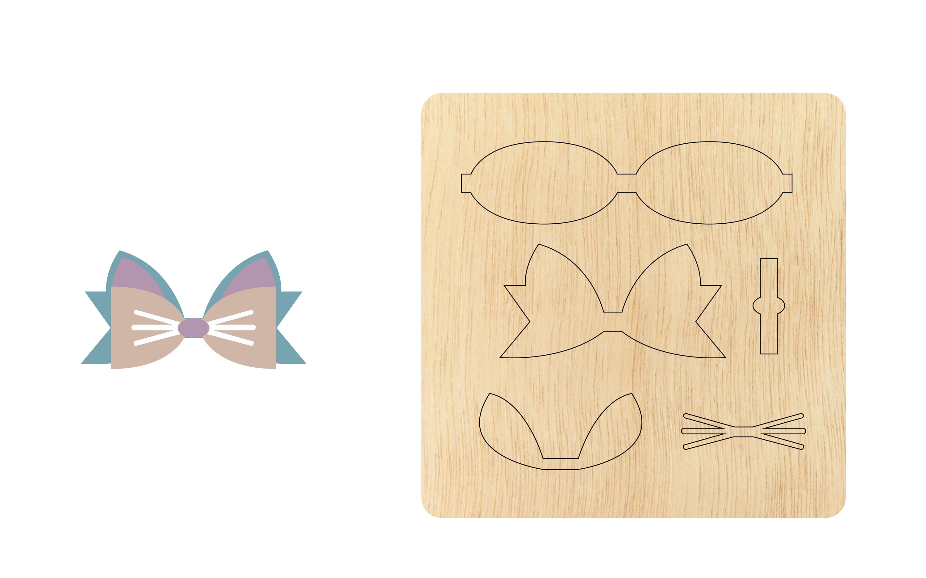 Flower Hair Bow Die Cuttingwood Die Cut Mold Accessories for Etsy UK