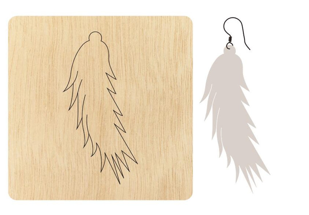 Feather Drop Earrings Cutting Die,custom Size Leather Cutting Die ...