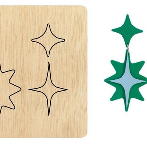 Star Earrings die cuts,Custom Size Leather Cutting Die,Steel Rule Metal Die Cutter,Leather Die Cut Mold