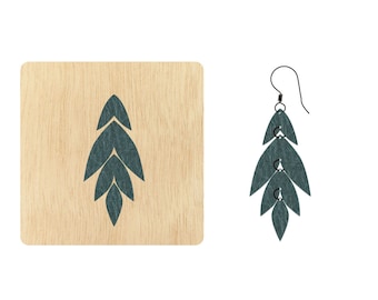 Stacked leaf earring cutting die,Custom Size Leather round Cutting Die, round earring pendent cutter, cutting machine cuts