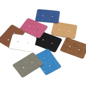 Tarjetas de visualización de pendiente de 100pcs, tarjetas de exhibición de joyas, soporte de tarjeta de pendientes, tarjetas de pendiente
