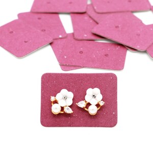 Joycraft 100Pcs Earring Display Cards, 2.36x3.54In White Earring Display Holder Cards, Aesthetic Lady Hanging Tags Set, Personalized Jewelry Tags