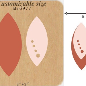 Leaf shape with hole earring cutting die,Custom Size Leather Cutting Die, leaf earring pendent cutter, cutting machine cuts CD093