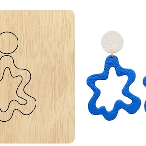Découpes de boucles d'oreilles de fleurs, matrice de découpe en cuir de taille personnalisée, coupe-matrice en métal de règle en acier, moule en cuir découpé