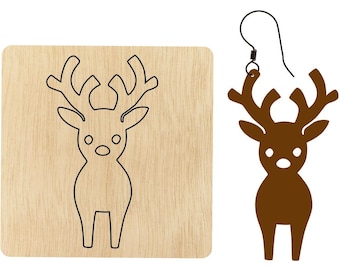 Christmas Deer earring cutting die,Custom Size Leather Cutting Die, deer earring pendent cutter, cutting machine cuts,Christmas earring