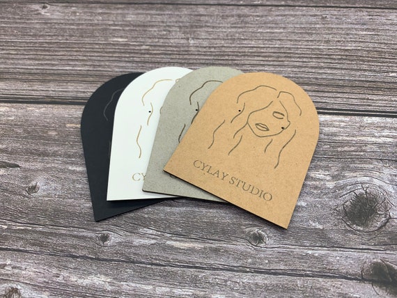 Custom Logo Earring Display Cards / Wood Earring Cards