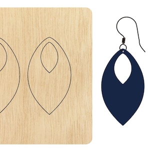Matrice de découpe de boucle d'oreille à feuille creuse, matrice de découpe géométrique en cuir de taille personnalisée, coupe-pendentif de boucle d'oreille de déclaration, coupes de machine de découpe CD075