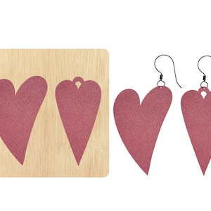 To Hearts teardrop earrings cutting die,Custom Size Leather waterdrop Cutting Die, stacked earring pendent cutter, cutting machine cuts