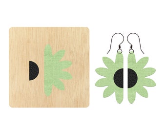 Sunflower earring cutting die,Custom Size Leather round Cutting Die, round earring pendent cutter, cutting machine cuts