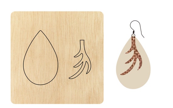 Découpe de cuir de bois de Noël, matrice de découpe de cuir de taille  personnalisée, découpeuse en cuir de boucle doreille pendante -  France