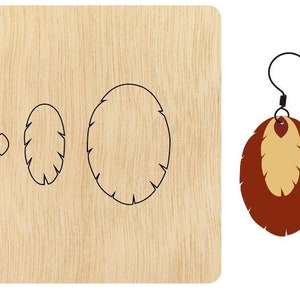 Stacked leaf fringe earring cutting die,Custom Size Leather round Cutting Die, round earring pendent cutter, cutting machine cuts