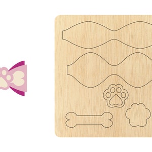 Patte de chien Arc coupe matrices, os bois die cut Accessoires de moule pour cuir, papier, feutre, artisanat du cuir, Sizzix Big Shot Compatible
